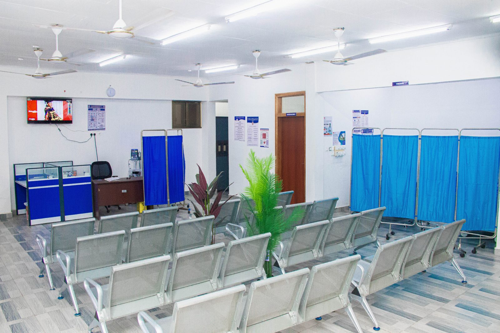The outpatient waiting area at the KTU Clinic