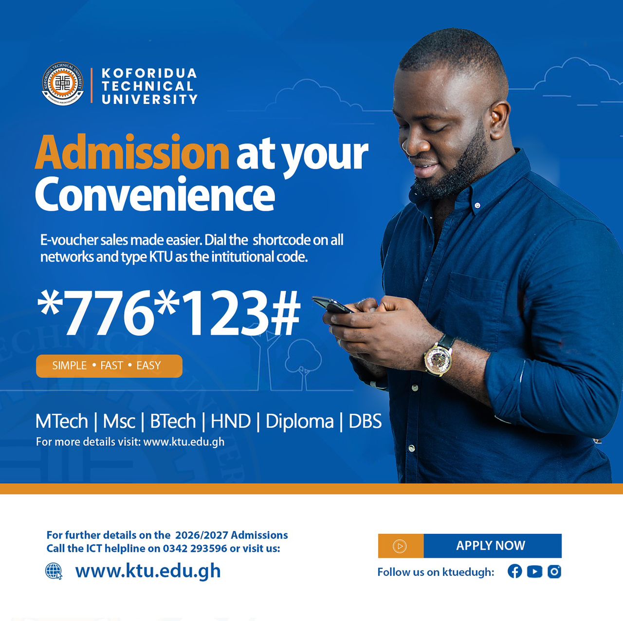 Admissions for the 2026/2027 Academic Year Still Ongoing