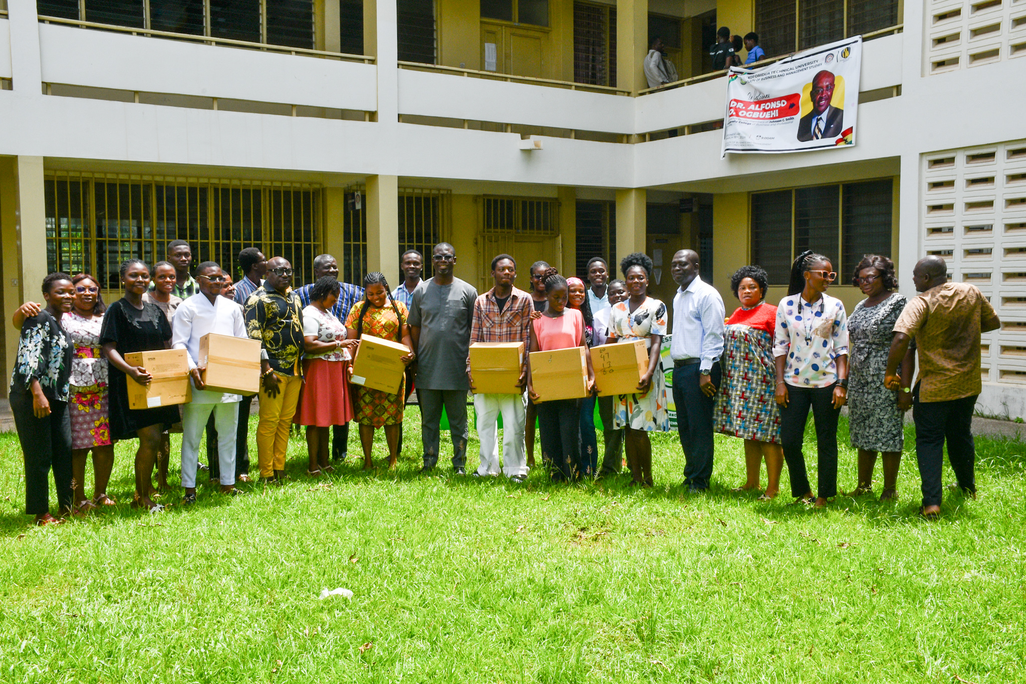 The Students of the Department of Management Studies Donate Projectors to KTU