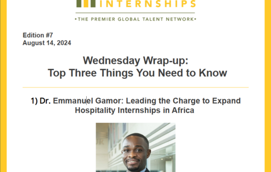 Dr. Emmanuel Gamor honored at the 7th edition of the Hospitality Internship for his exceptional contributions